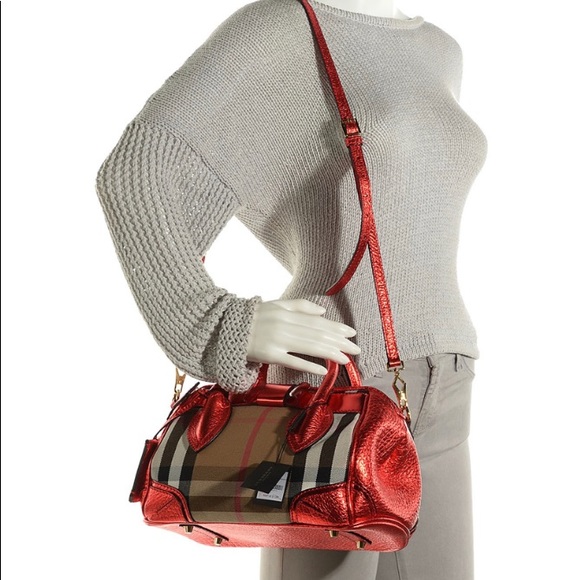 Burberry prosum metallic red bag - Picture 3 of 12